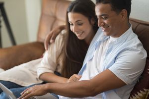 Young Happy Couple Cuddling